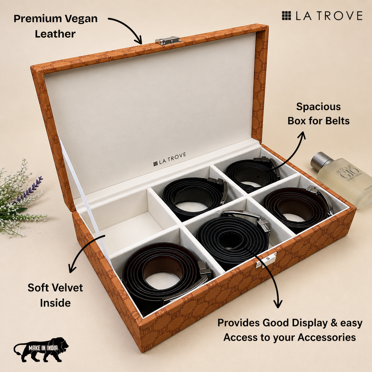 Designer 6 Slot Belt Box