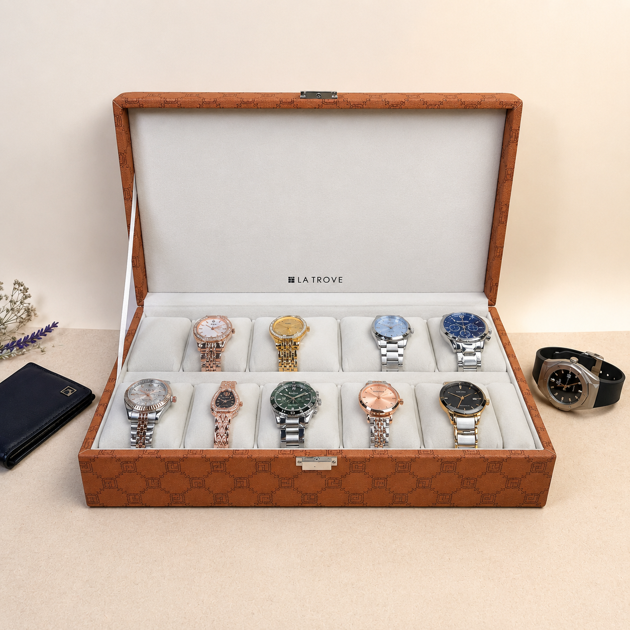 Designer 10 Slot Watch Box