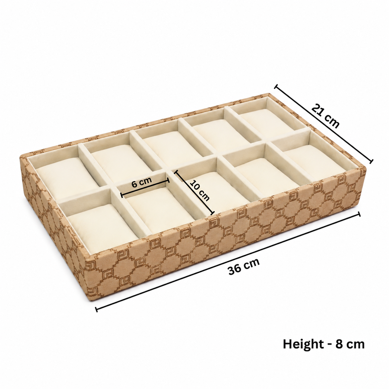 Designer 10-Slot Watch Tray