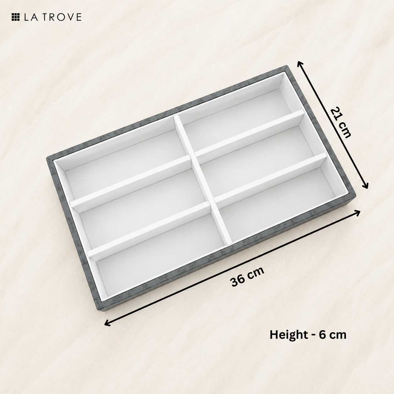 Designer 6 Slot Sunglass Organiser Tray