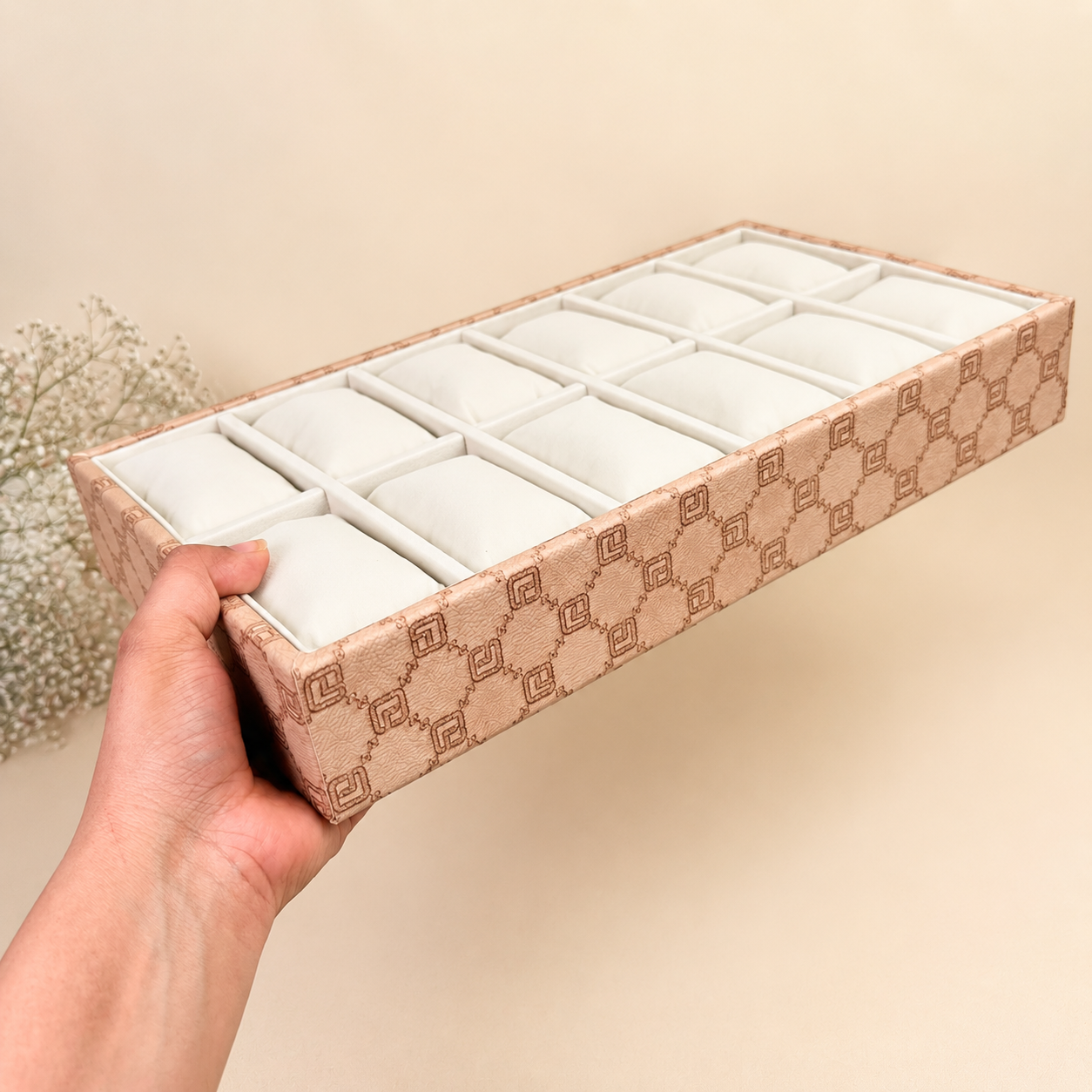 Designer 12-Slot Watch Tray