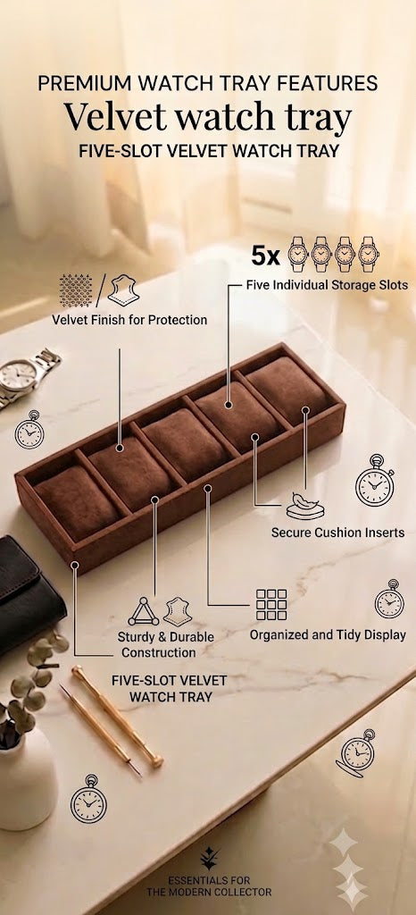 5 Slot Watch Tray (Sleek)
