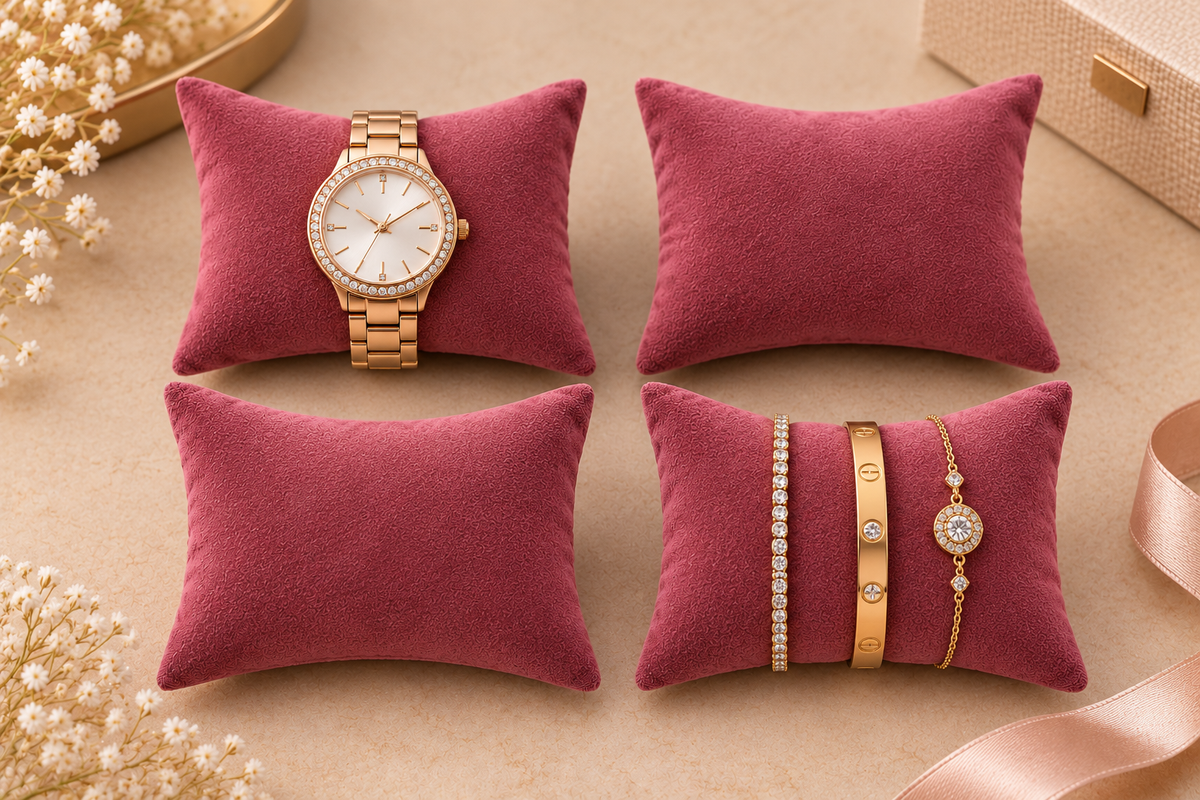 Velvet Watch Display Pillow