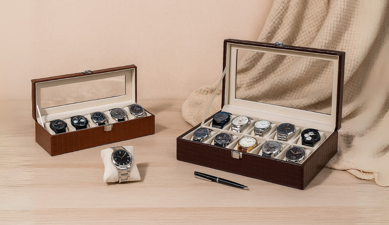 Luxury 12 and 6 Slot Watch Boxes – Elegant Gift Ideas for Men 2025