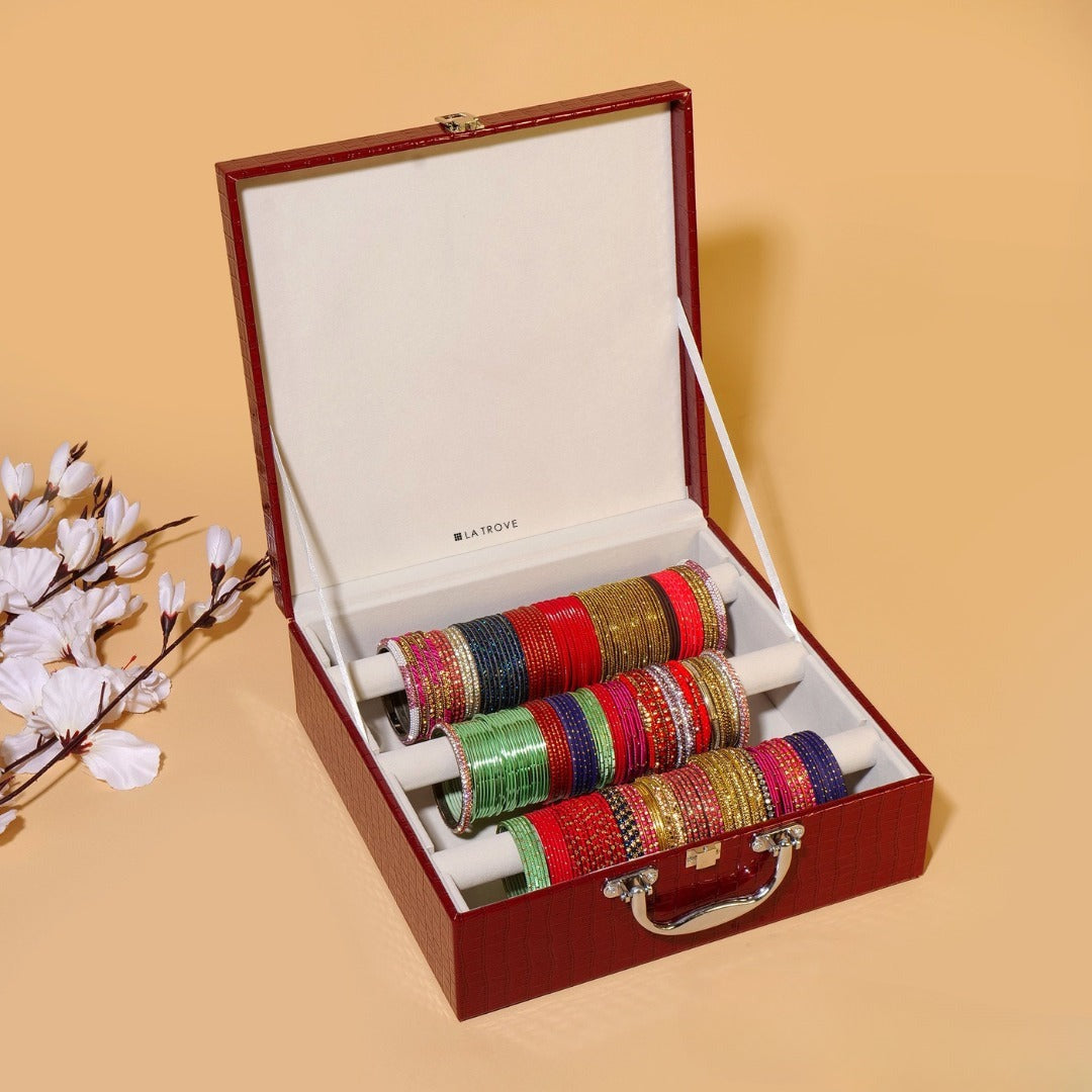 velvet bangle box premium organiser for jewelry storage