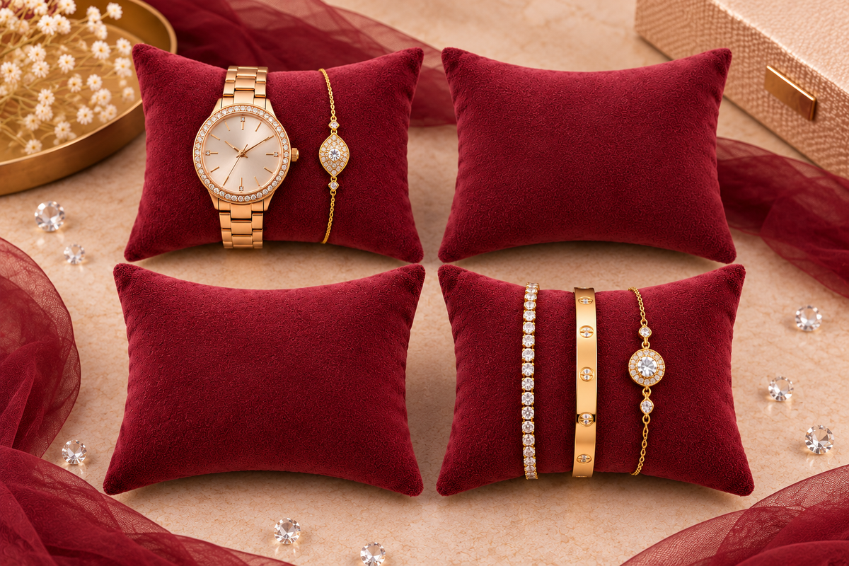 Velvet Watch Display Pillow