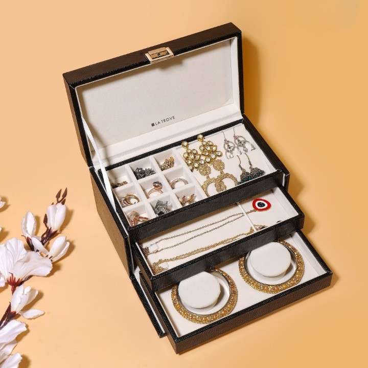 Premium Jewellery Box with 3 Trays