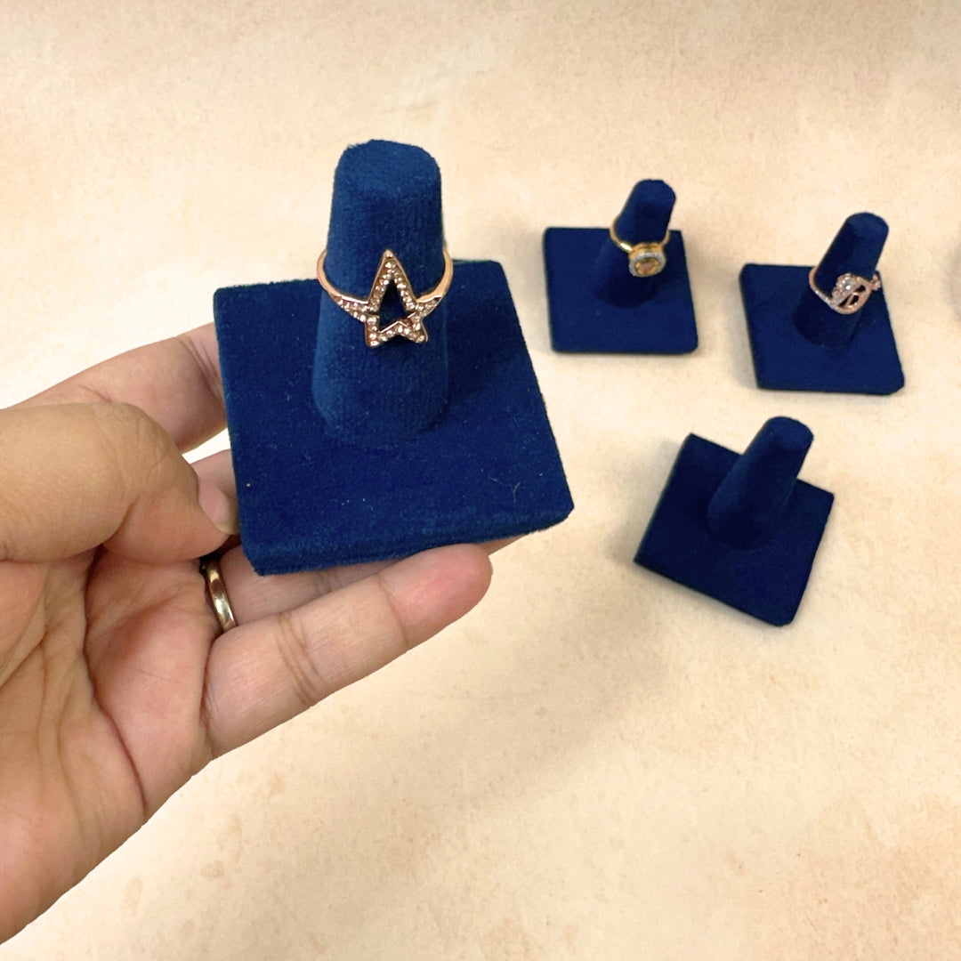 Premium Velvet Finger Ring Holder Stand