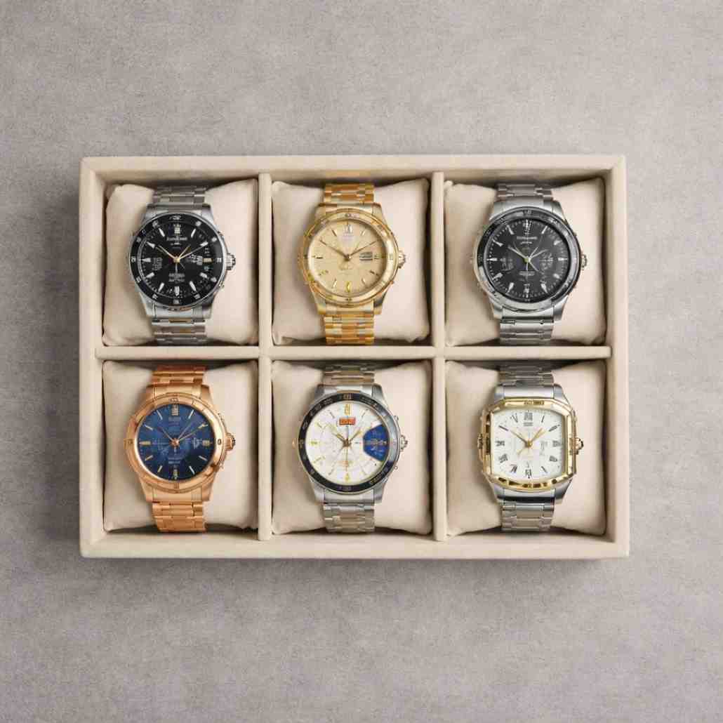 TBT 6 Slot Watch Tray – Refined Watch Storage for Modern Wardrobes