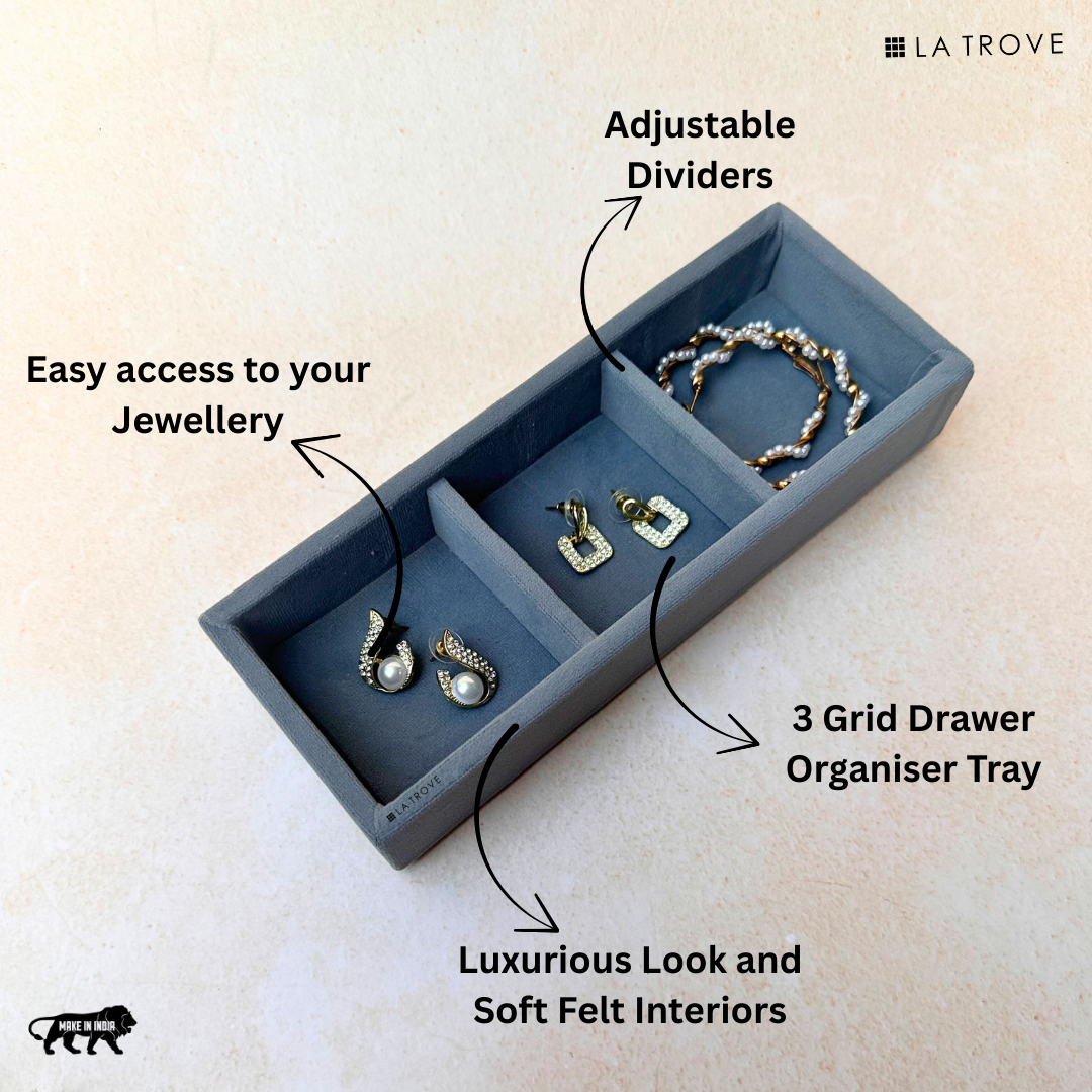 3 Grid Jewellery Tray (Micro)