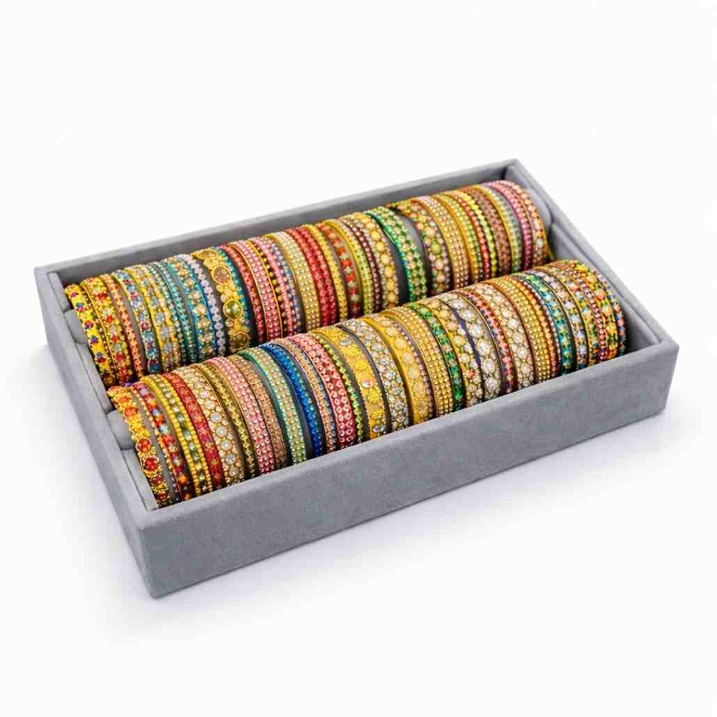 Double Rod Bangle Box – Elegant Storage for Bangles, Bracelets & Kada