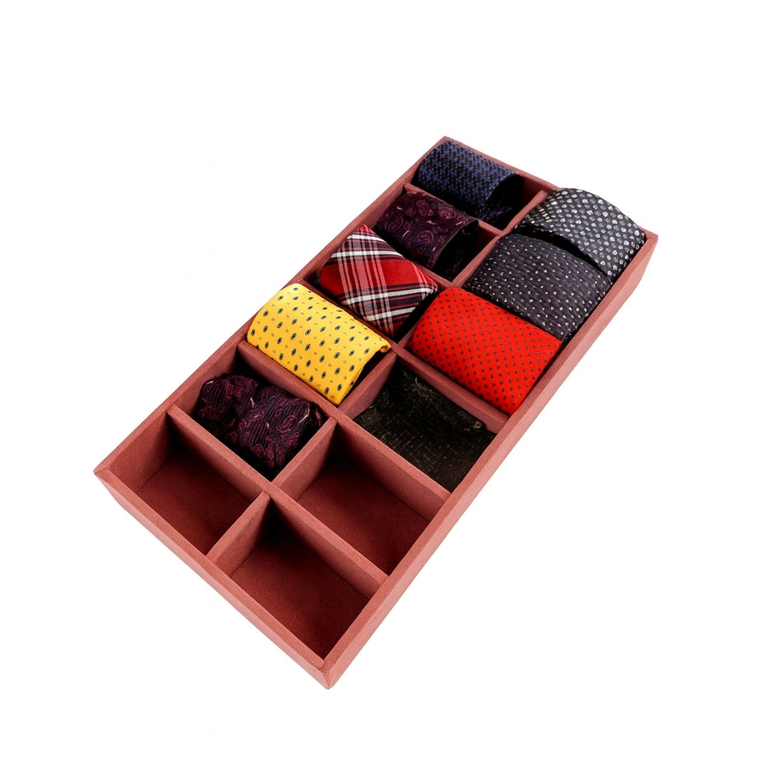12 Slot Tie Tray for Ties, Scarves & Belts
