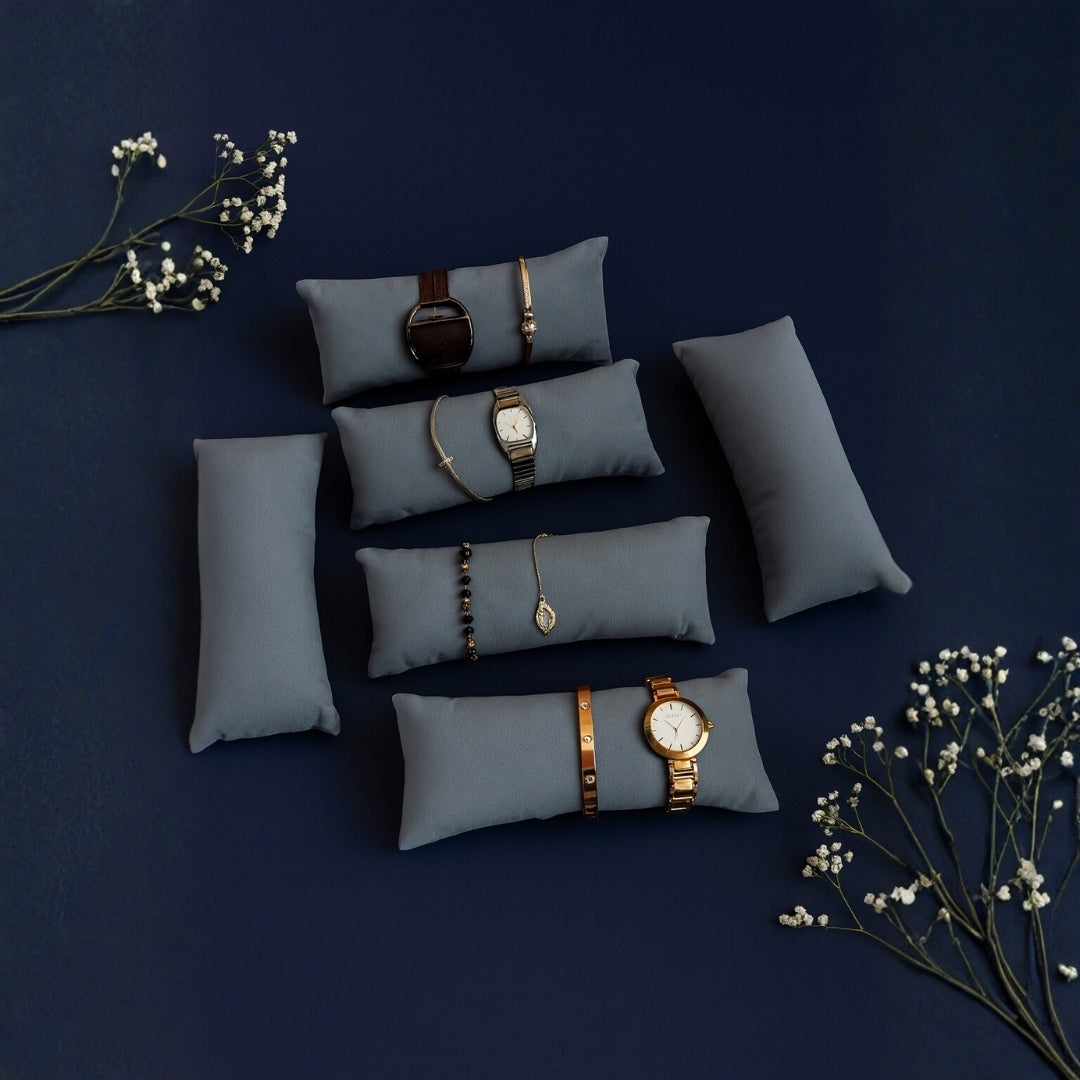 Long Velvet Pillows for Watch, Sunglass & Jewellery Trays