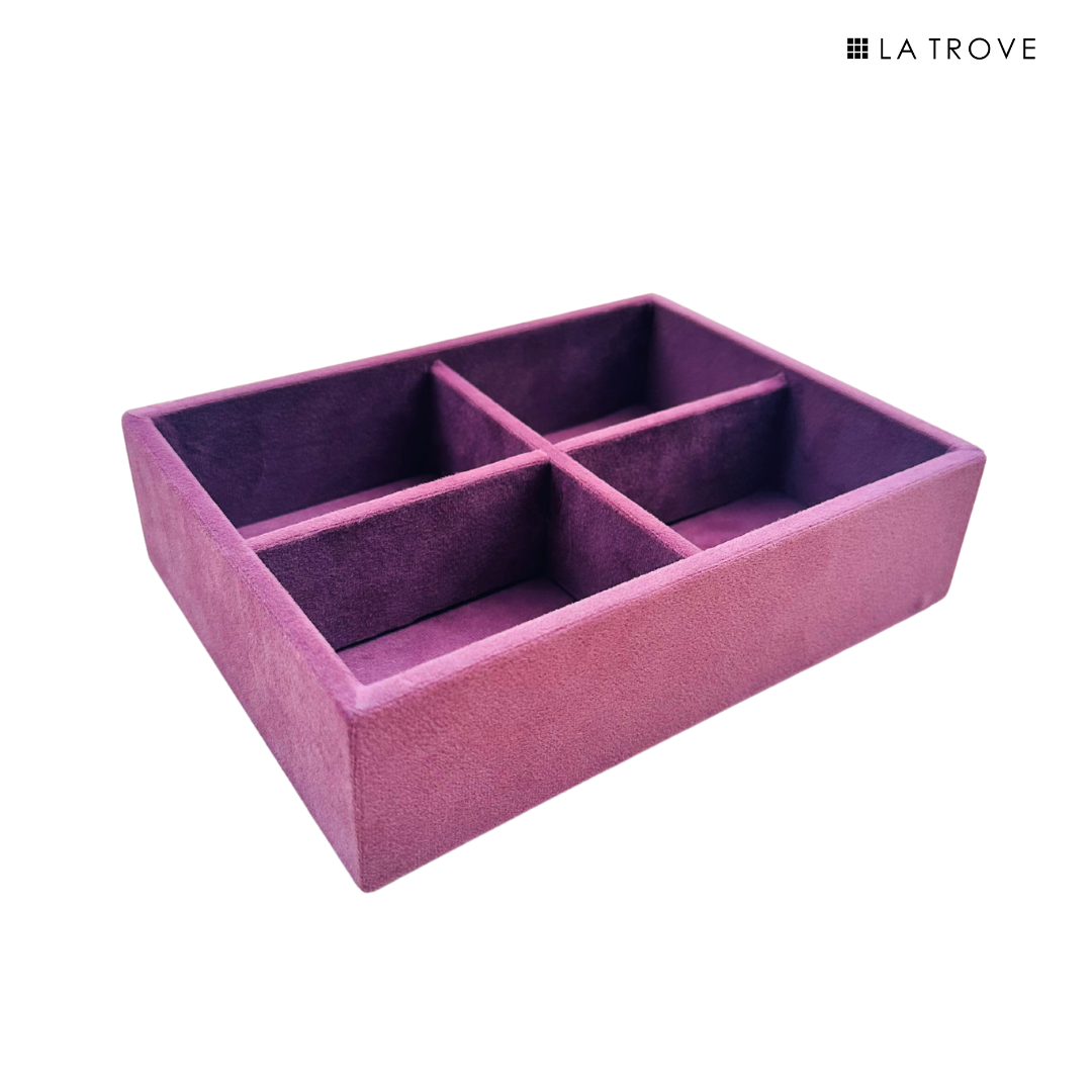 4 Slot Tie & Pocket Square Tray