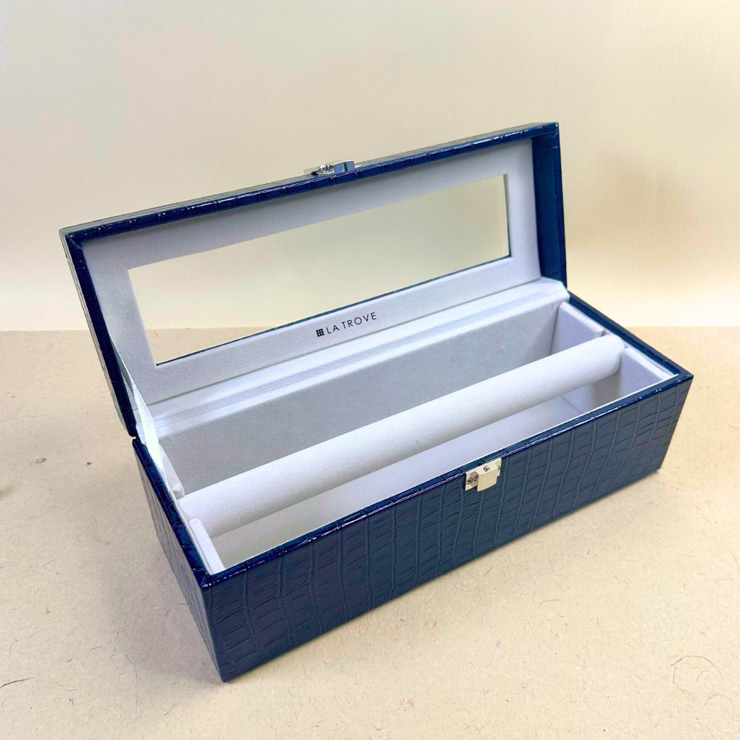 Blue Single Rod Bangle Box – Sleek & Handy.