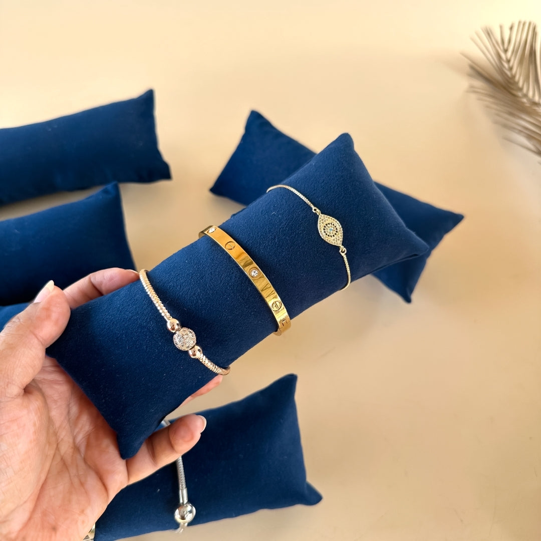 Long Velvet Pillows for Watch, Sunglass & Jewellery Trays