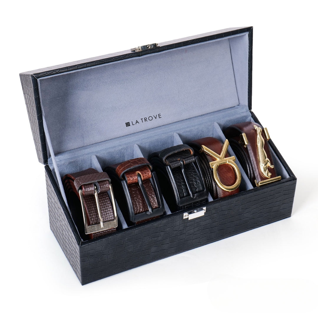 5 Slot Belt Box (Black)