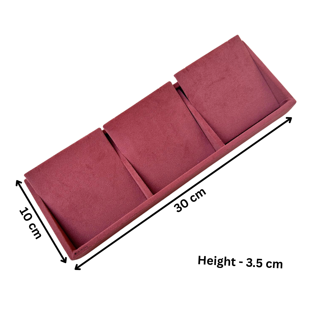 3 Grid Necklace Organiser Tray (Sleek)