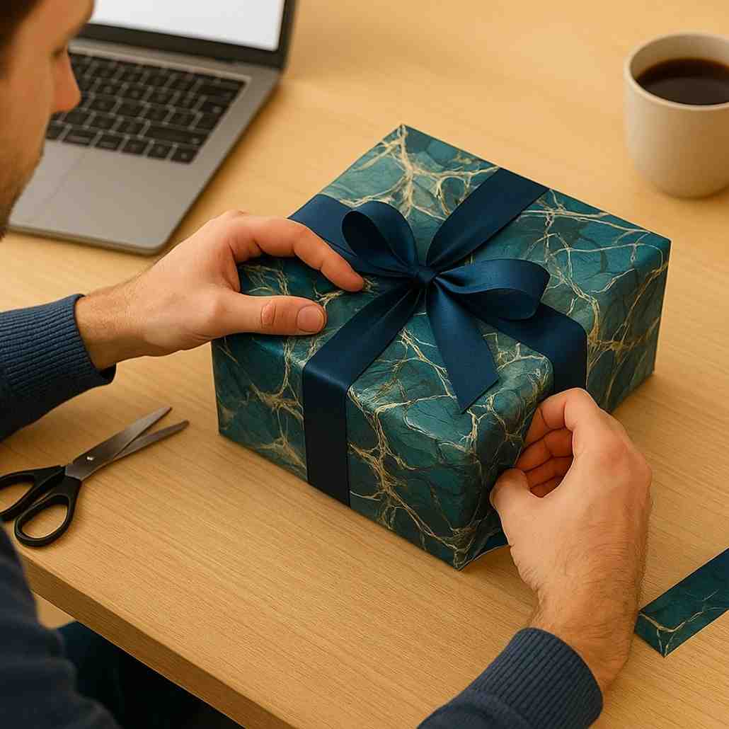 Green Marble Packing Paper