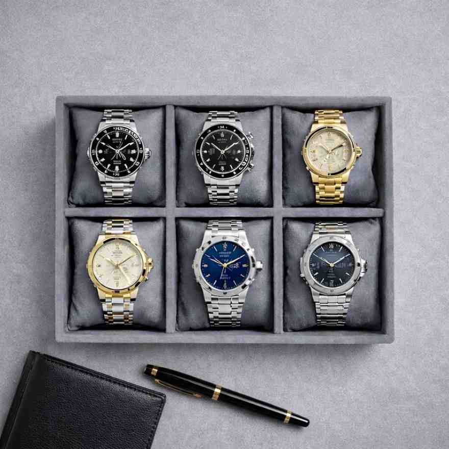 TBT 6 Slot Watch Tray – Refined Watch Storage for Modern Wardrobes