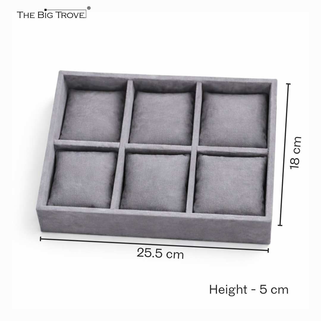 TBT 6 Slot Watch Tray – Refined Watch Storage for Modern Wardrobes