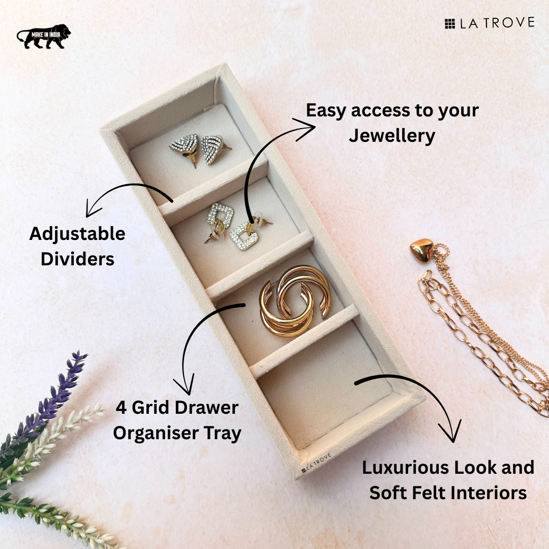 4 Grid Jewellery Tray (Micro)