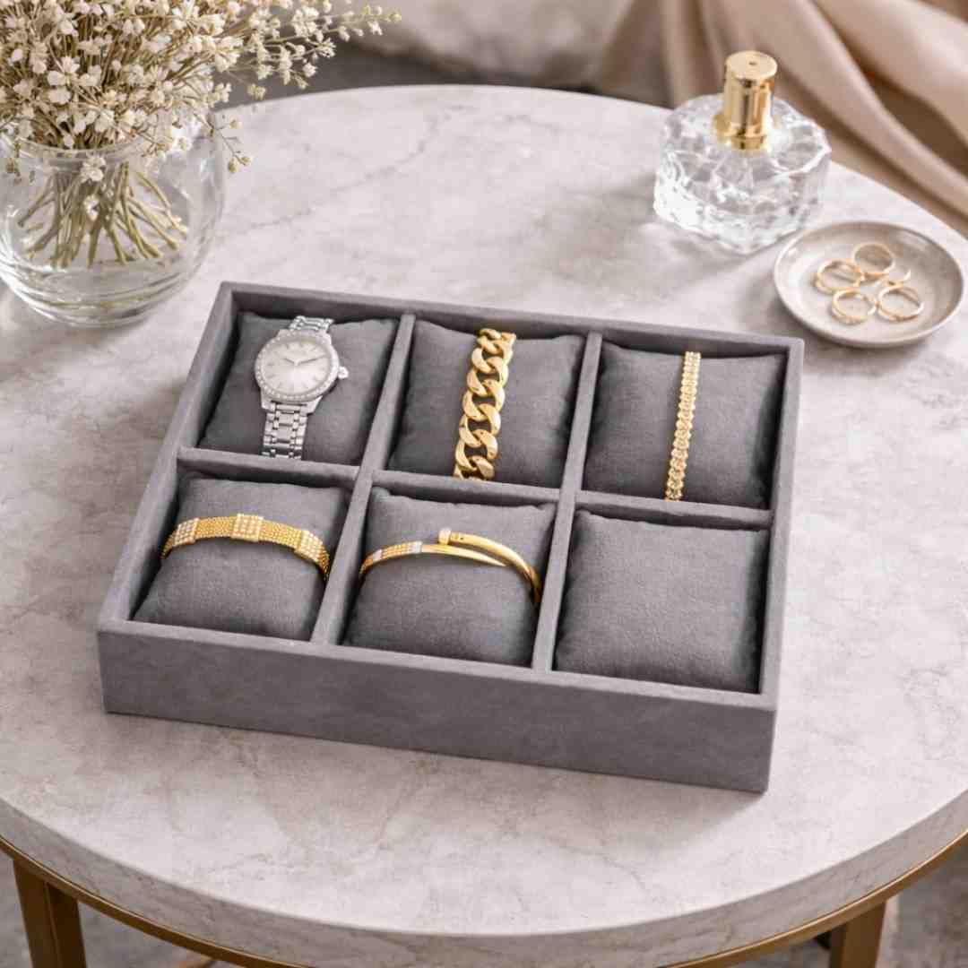 TBT 6 Slot Bracelet Tray Refined Jewellery Organisation for Modern Wardrobes