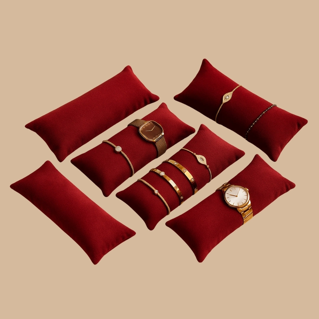 Long Velvet Pillows for Watch, Sunglass & Jewellery Trays