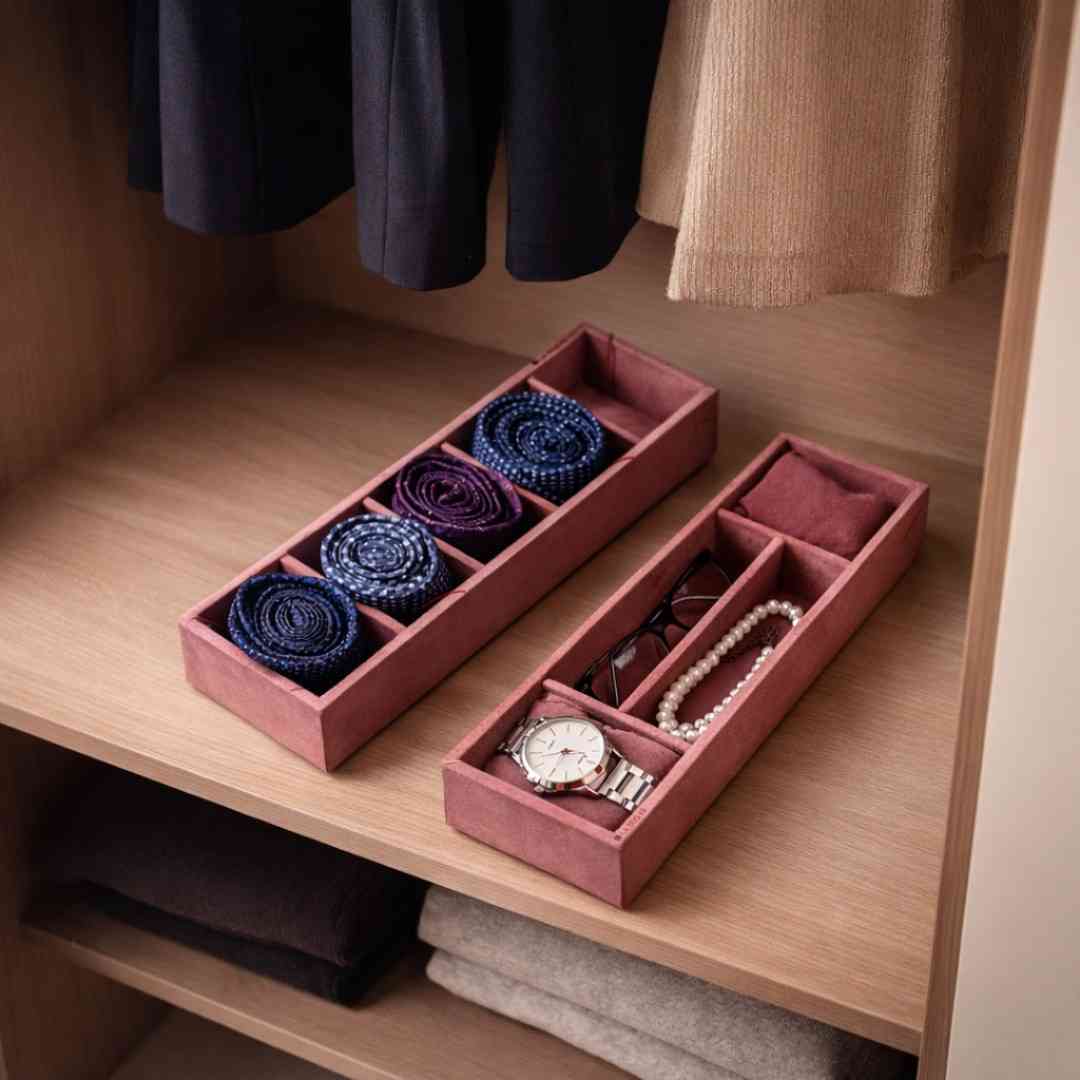 Tie, Sunglass & Watch Organiser Tray for Drawer Storage