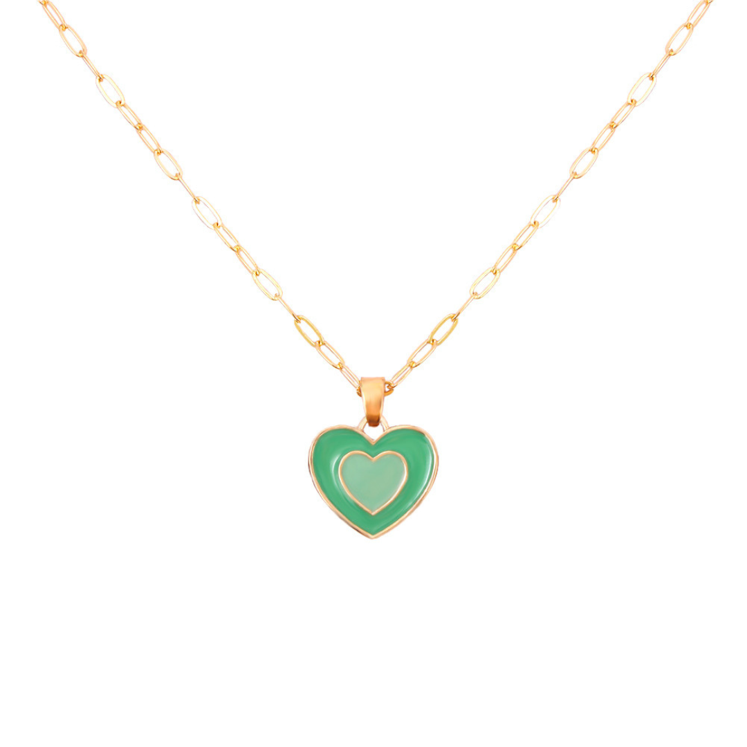 Coloured Heart Necklace