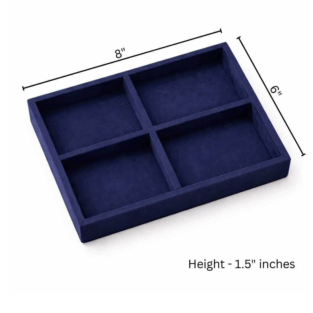 Luxury Small 4 Grids Jewellery Tray