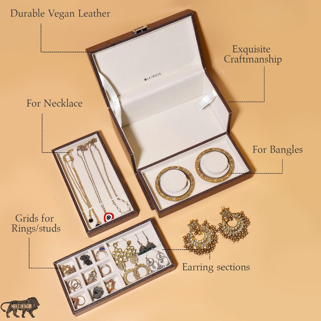 Premium Jewellery Box with 3 Trays