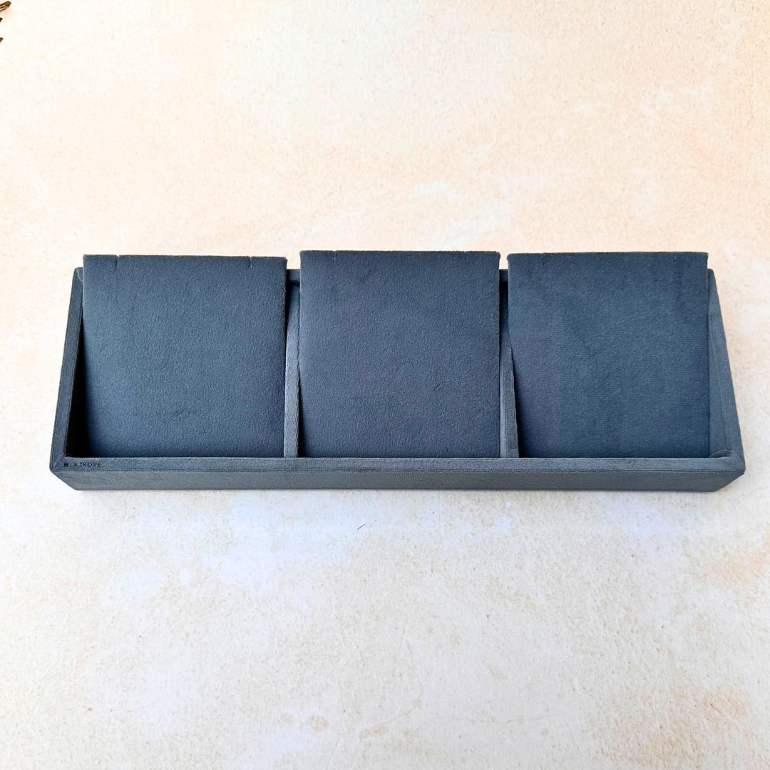 3 Grid Necklace Organiser Tray (Sleek)