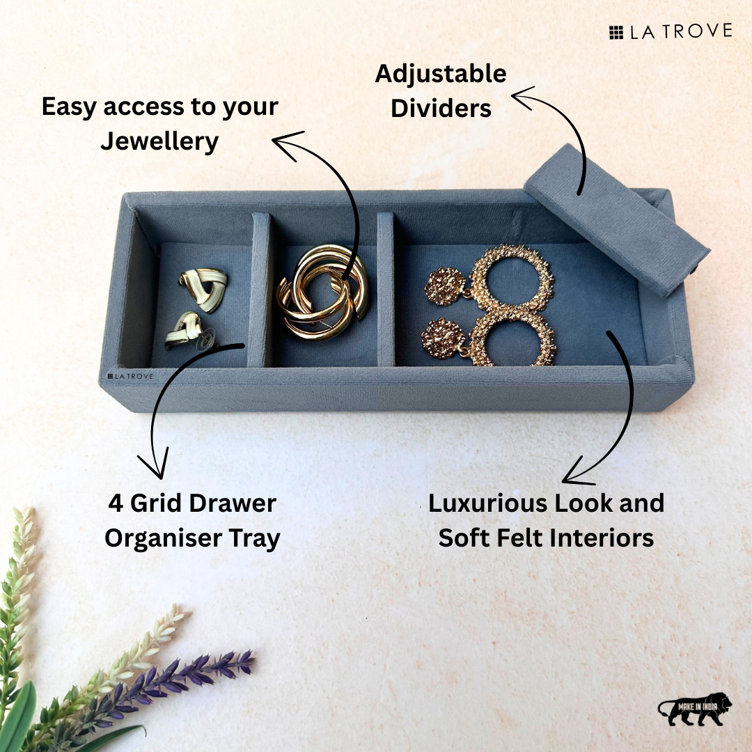 4 Grid Jewellery Tray