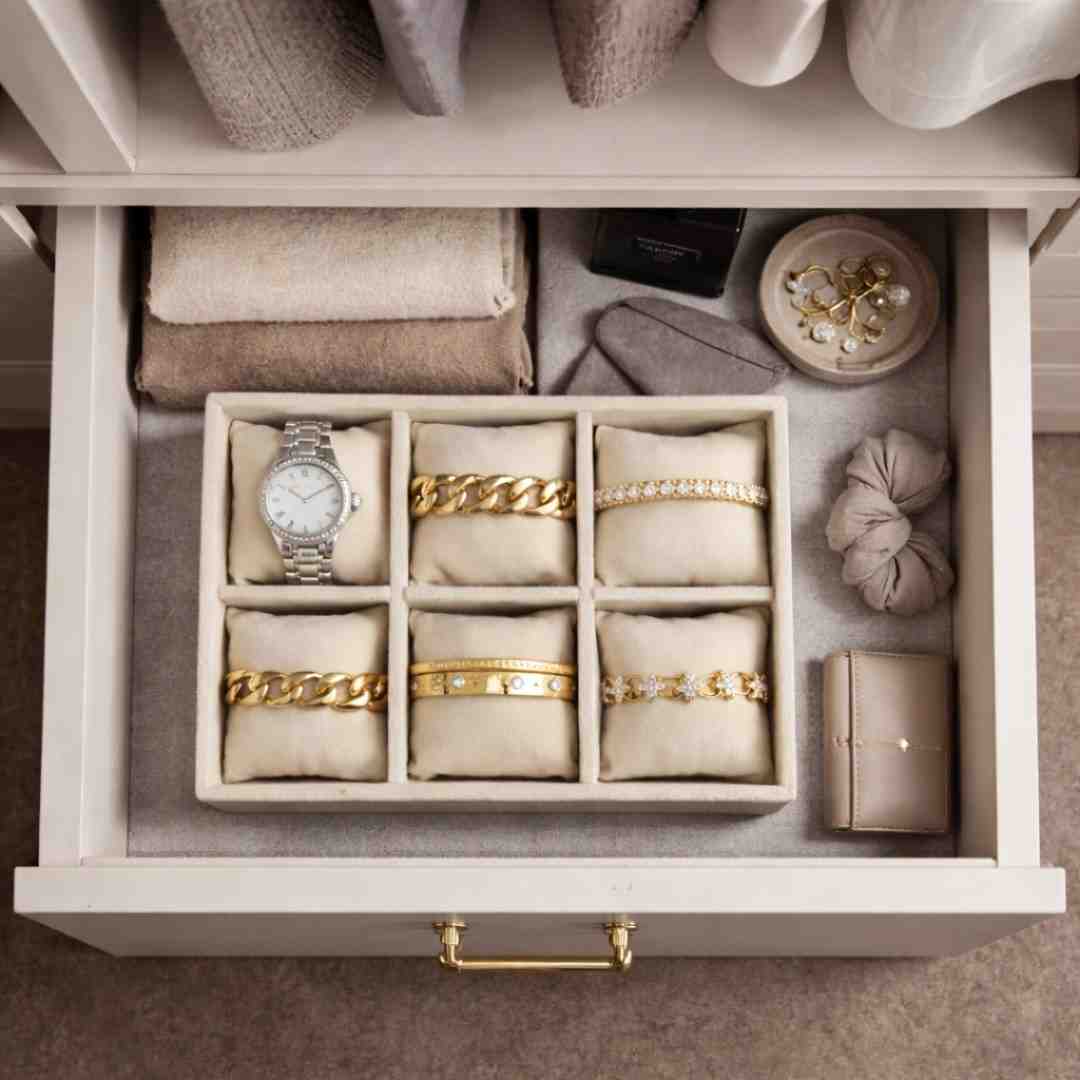 TBT 6 Slot Bracelet Tray Refined Jewellery Organisation for Modern Wardrobes