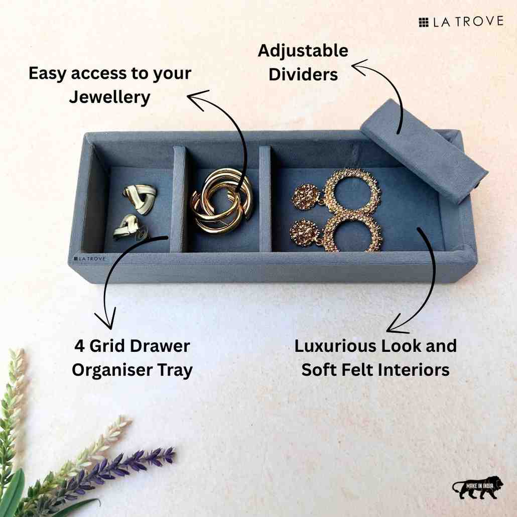 4 Grid Jewellery Tray (Micro)