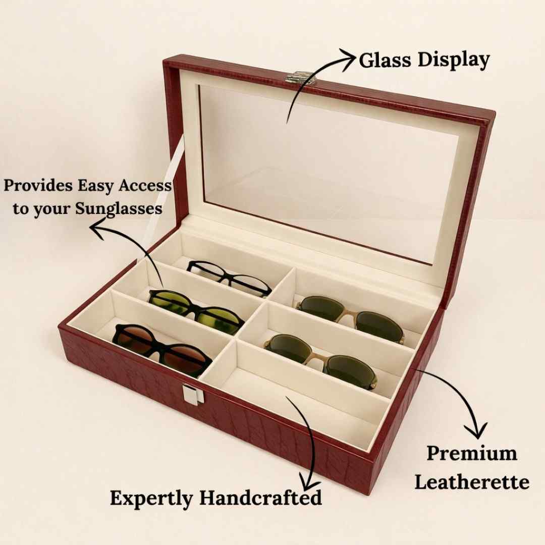 6 Slot Sunglass Glass Top