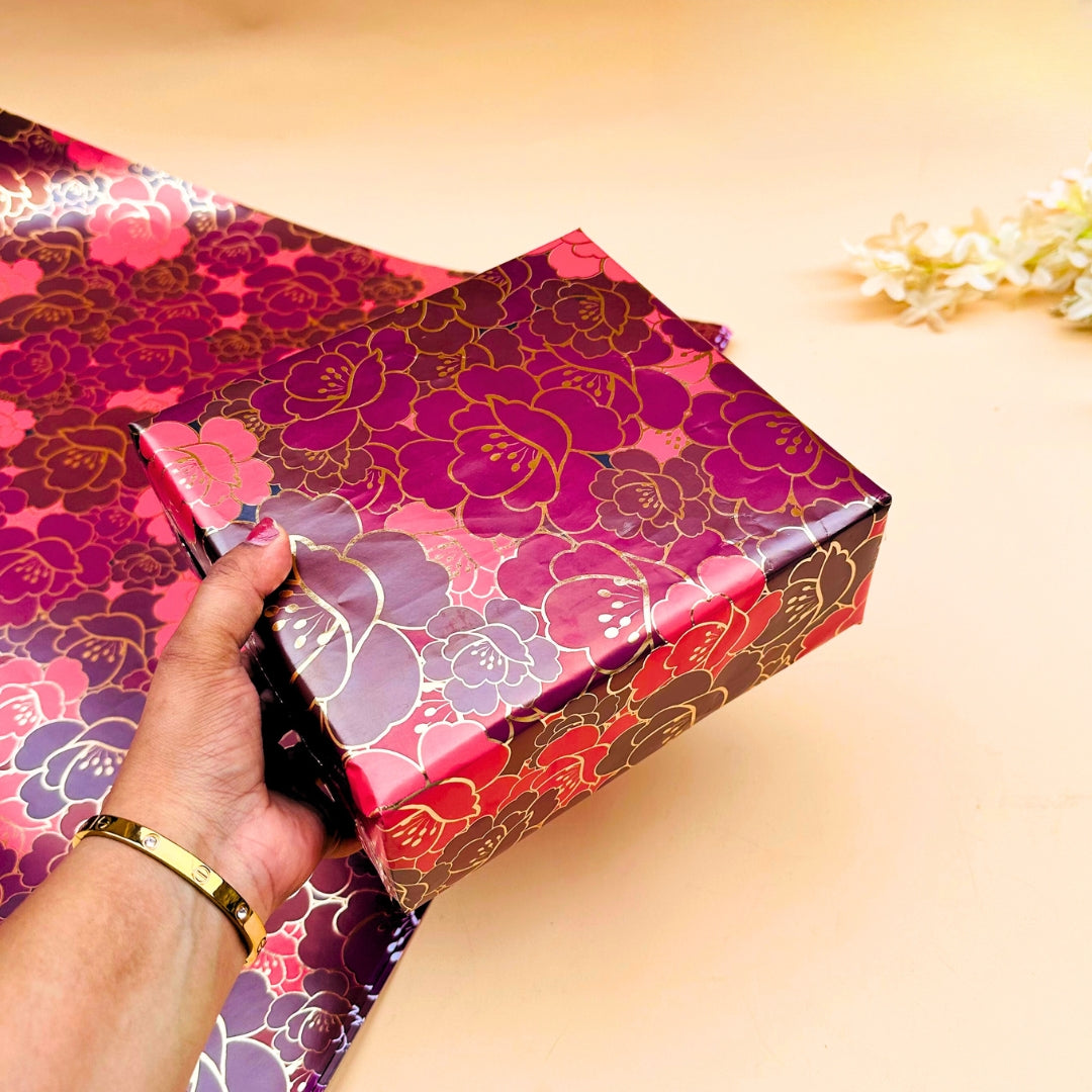 Beautiful Dark floral Packing Paper