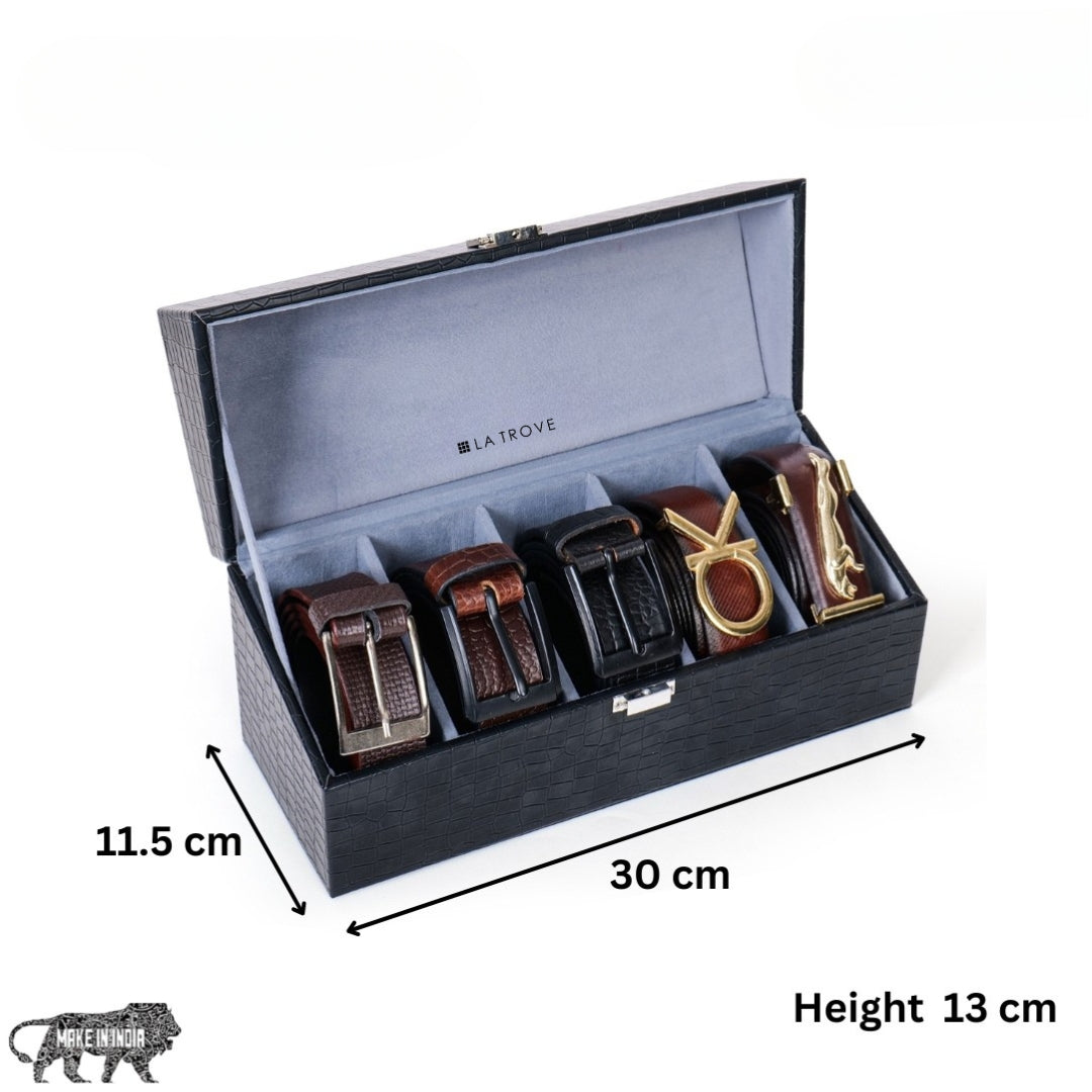 5 Slot Belt Box (Black)
