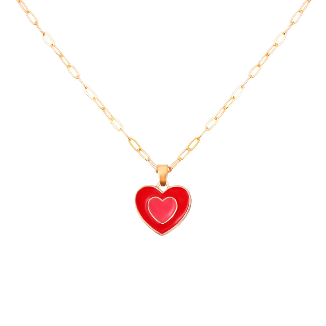 Coloured Heart Necklace