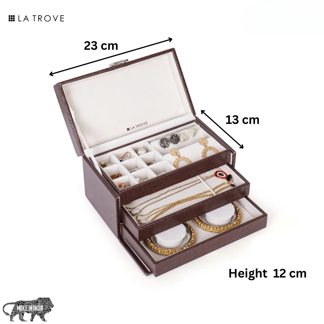 Premium Jewellery Box with 3 Trays