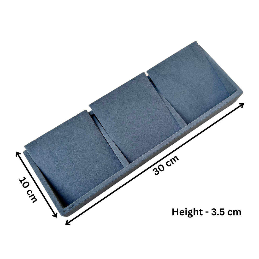 3 Grid Necklace Organiser Tray (Sleek)