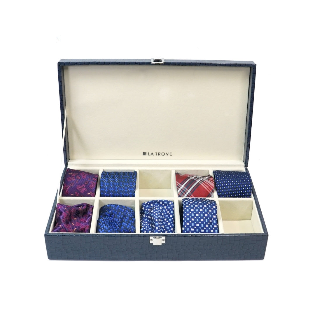 10 Slot Tie & Pocket Square Box