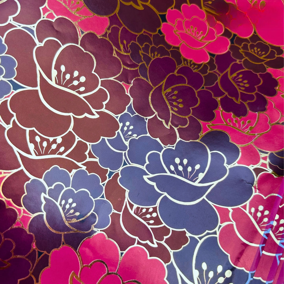 Beautiful Dark floral Packing Paper