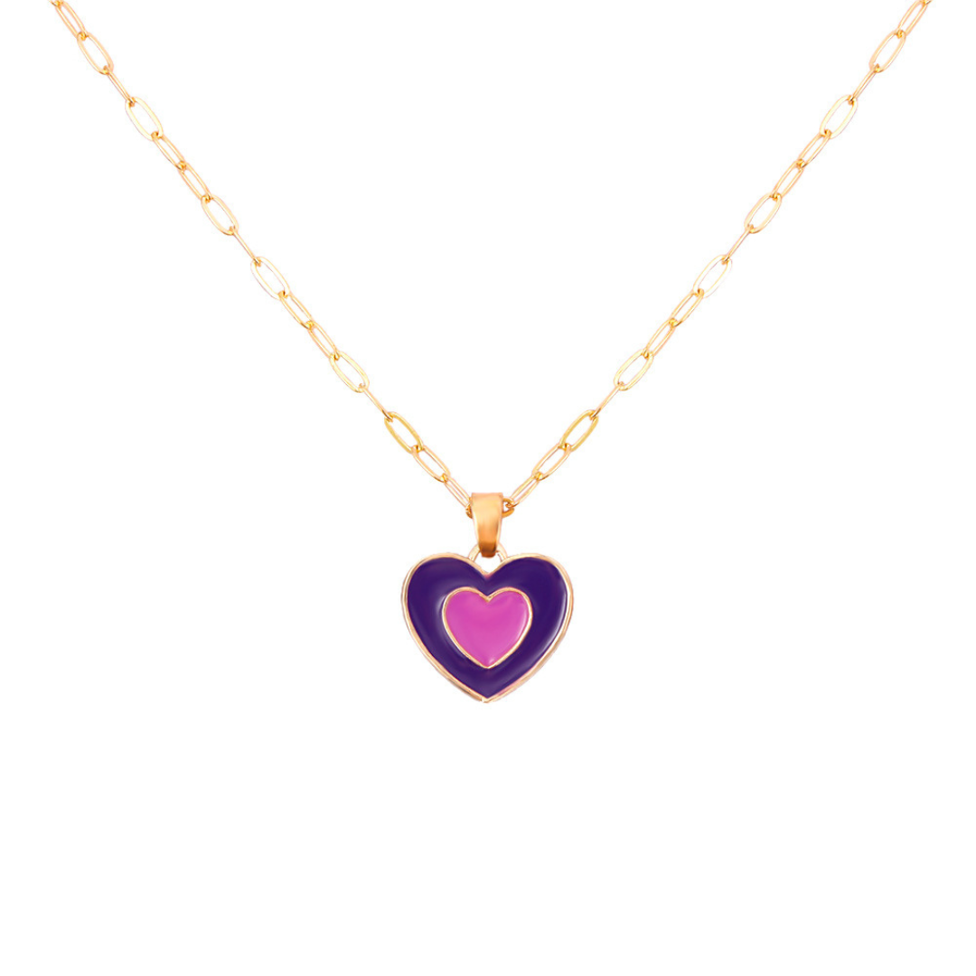 Coloured Heart Necklace