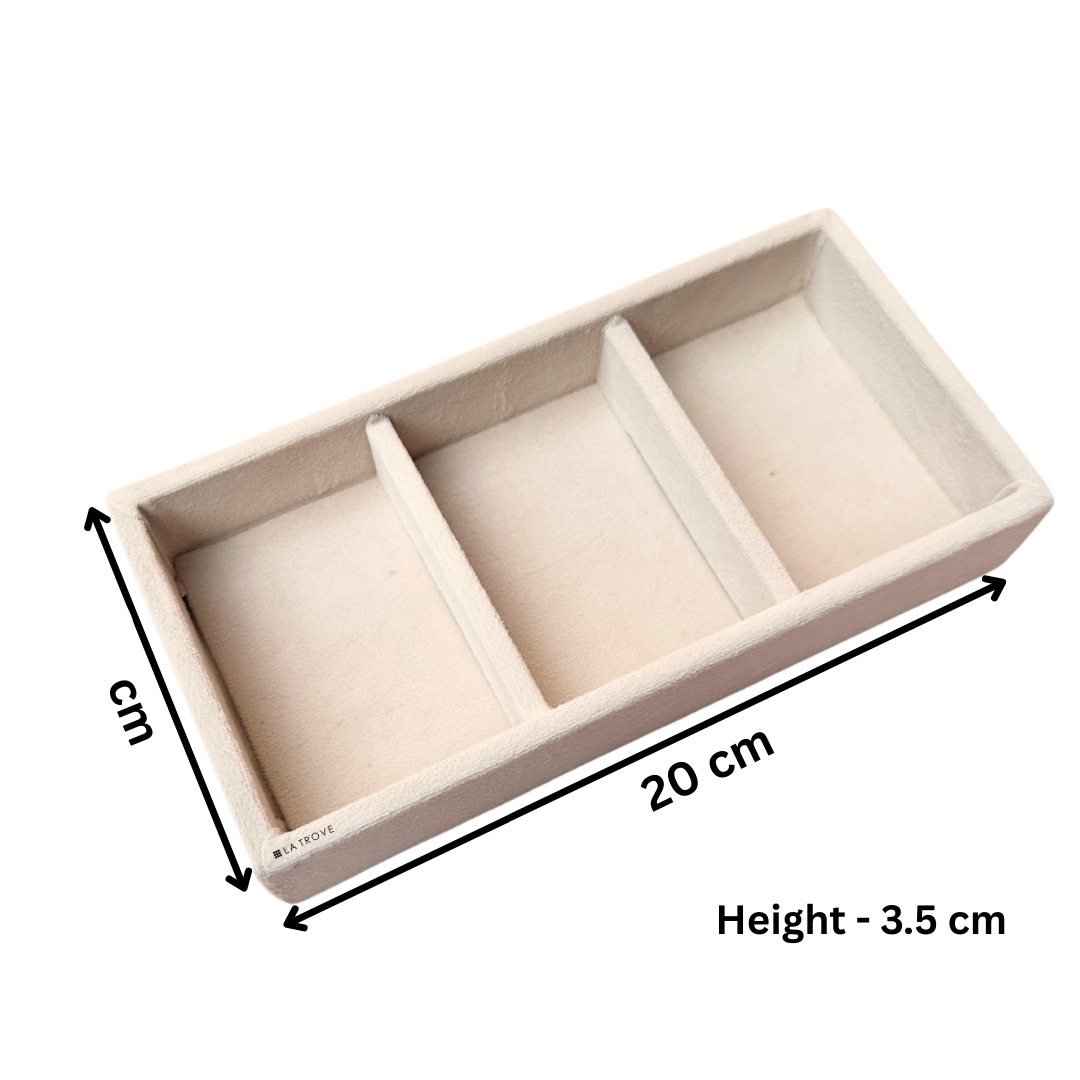 3 Grid Mini Jewellery Tray Organiser