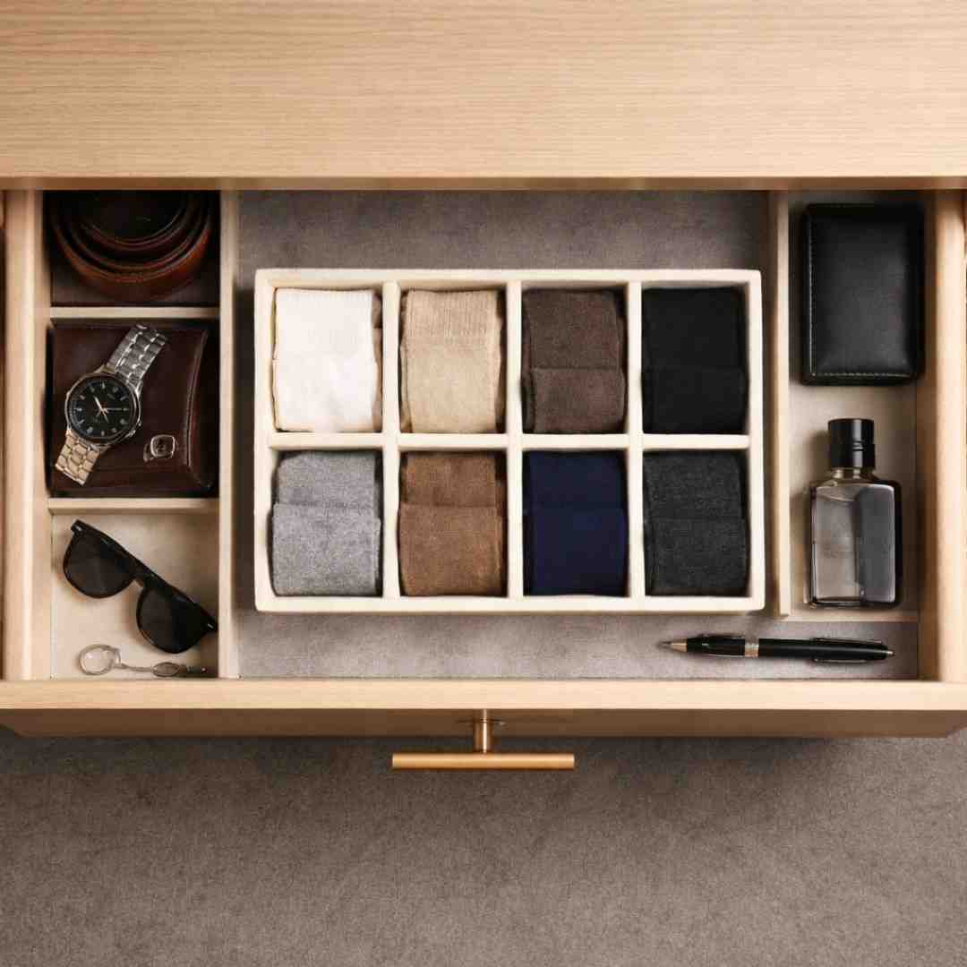 TBT 8 Slot Socks Tray for Everyday Wardrobe Organisation