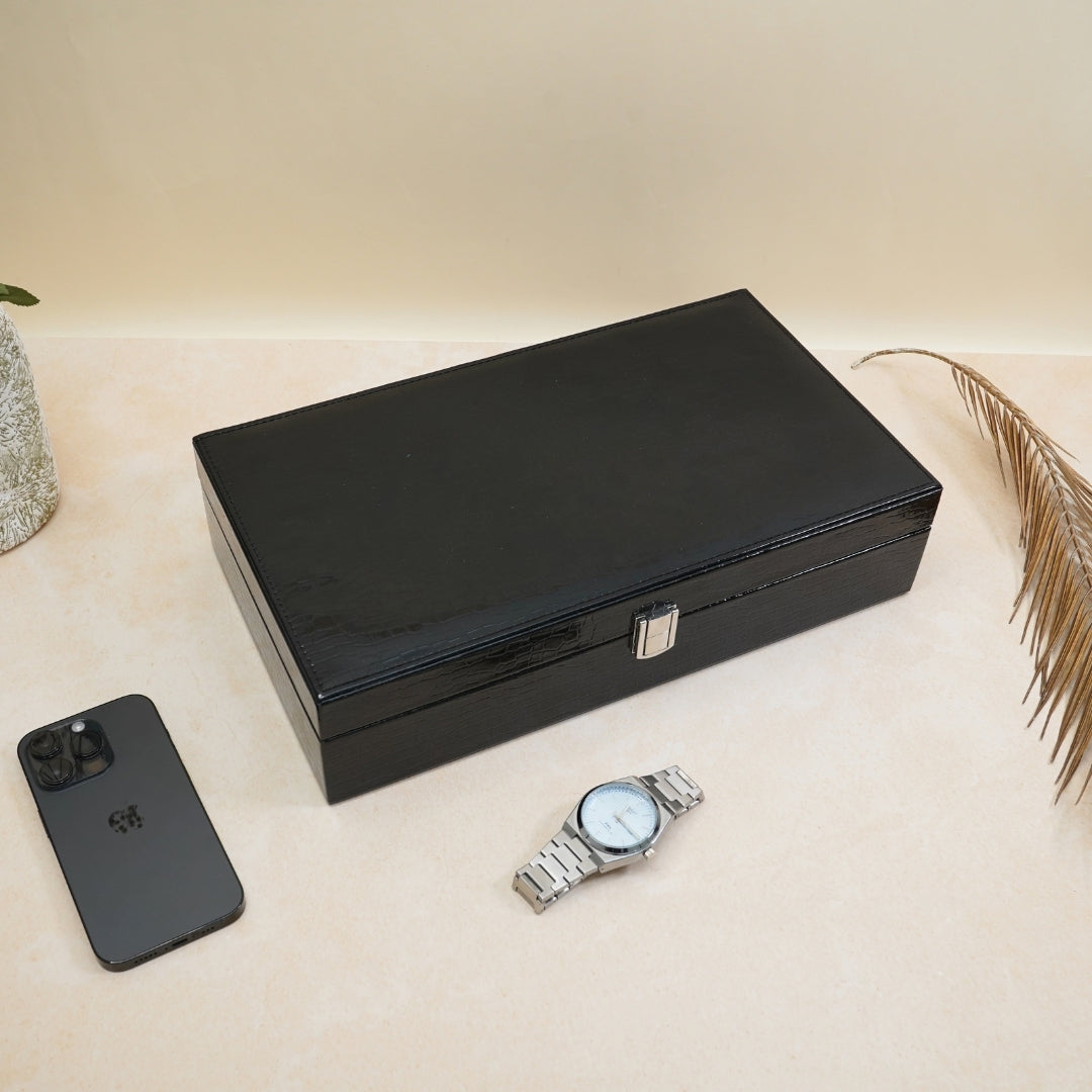 10 Slot Tie & Pocket Square Box