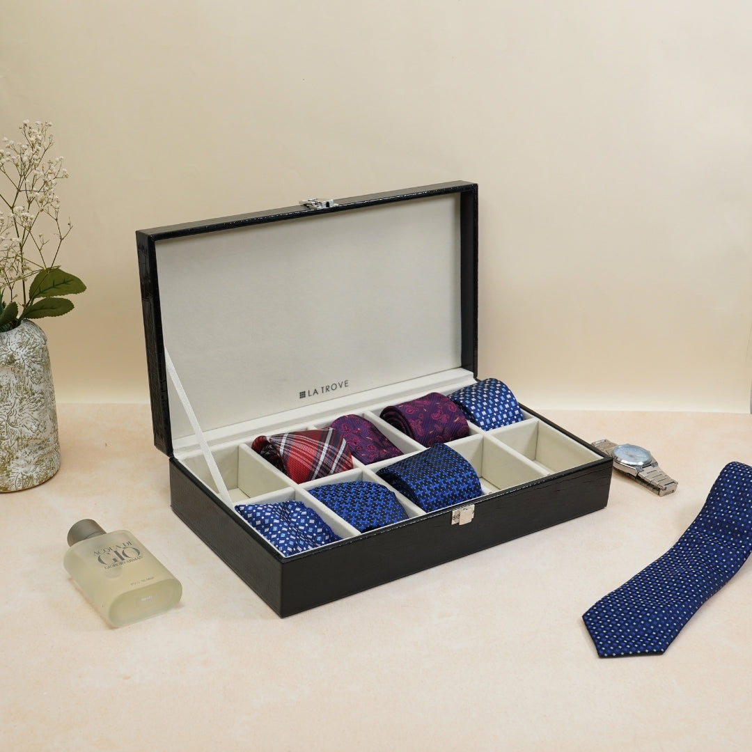 10 Slot Tie & Pocket Square Box
