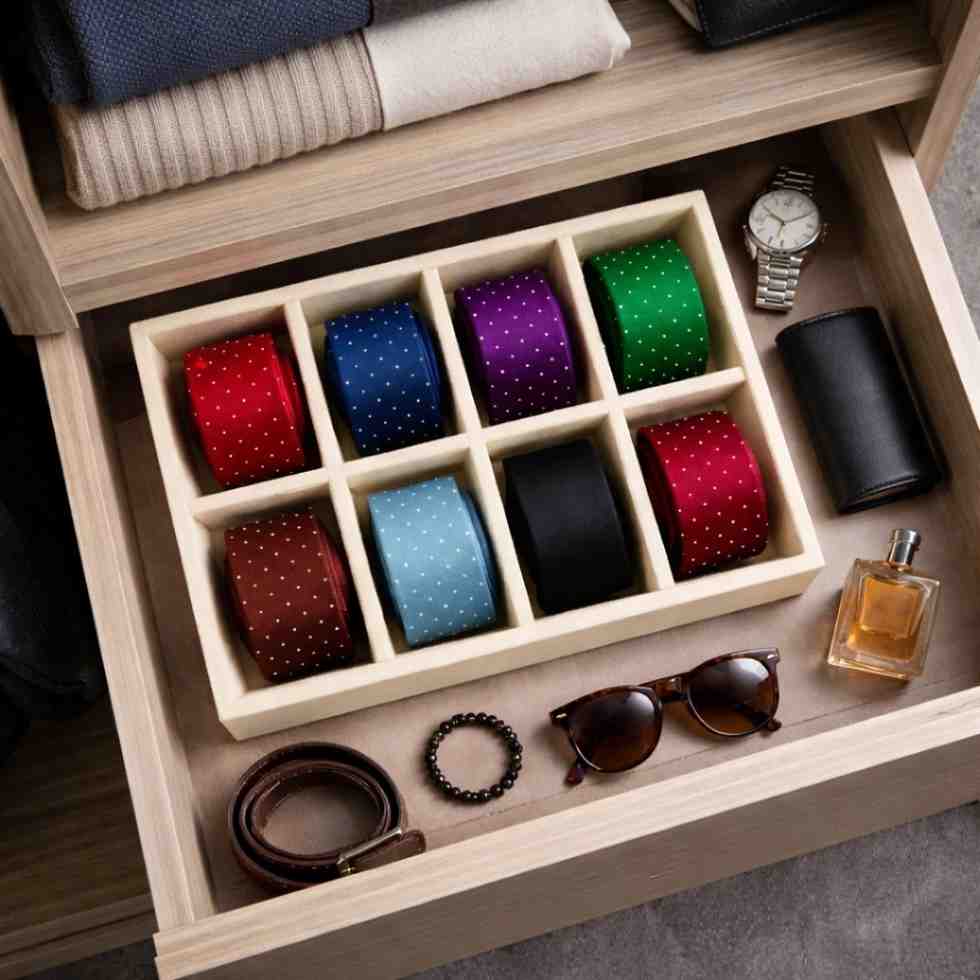 TBT 8 Slot Tie Tray for Structured Tie & Accessory Organisation